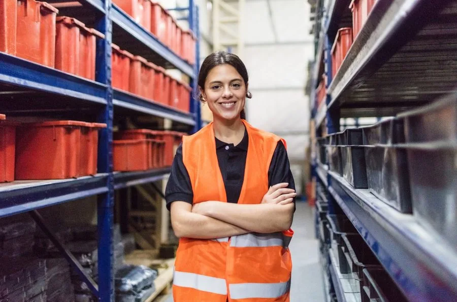Medewerker in een magazijn